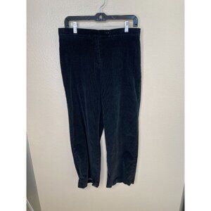 Briggs New York Womens Black Corduroy Pants Size 12P Cotton Spandex Blend